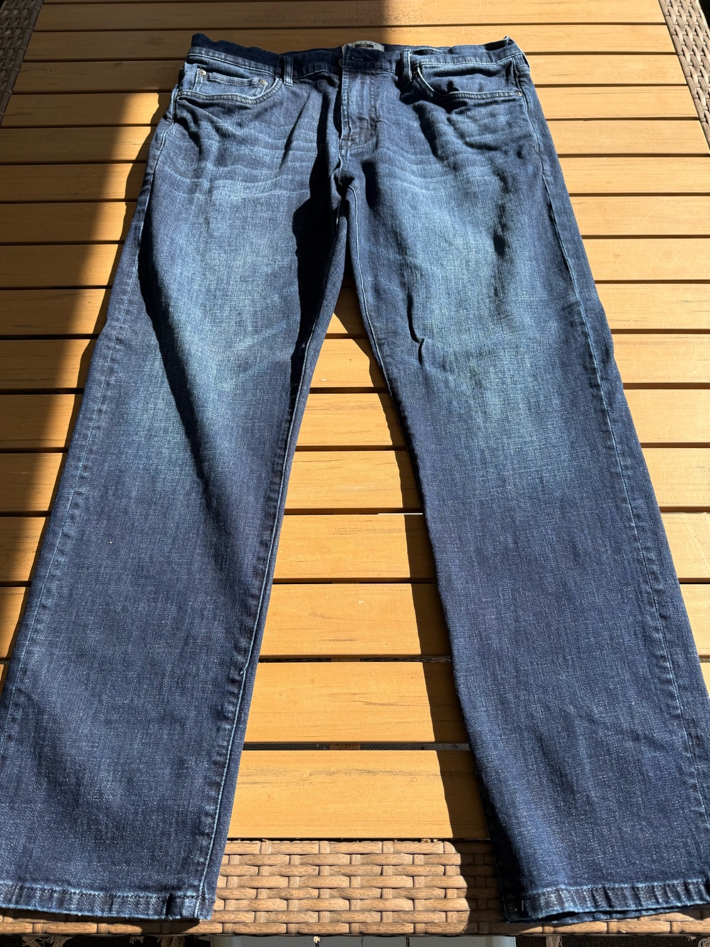 Men's Dark Blue Denim Jeans - Classic Straight Fit Joseph Abboud 36x30